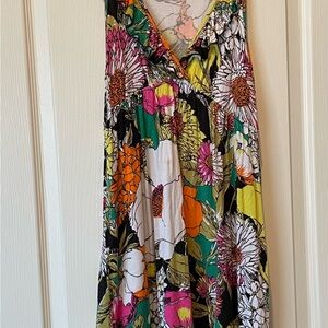 Retro Floral Sleeveless Dress